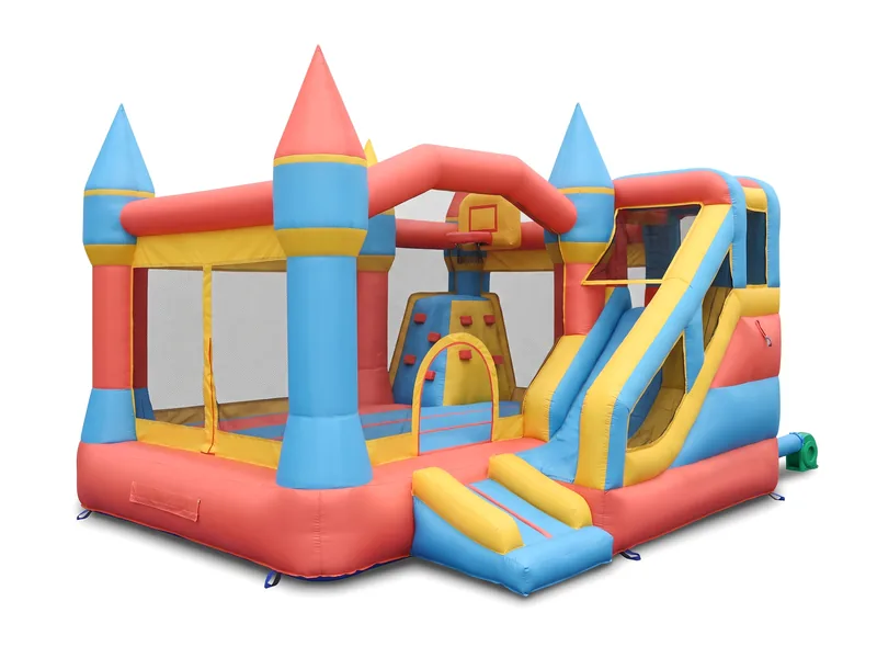 A large combo bounce house built for older kids